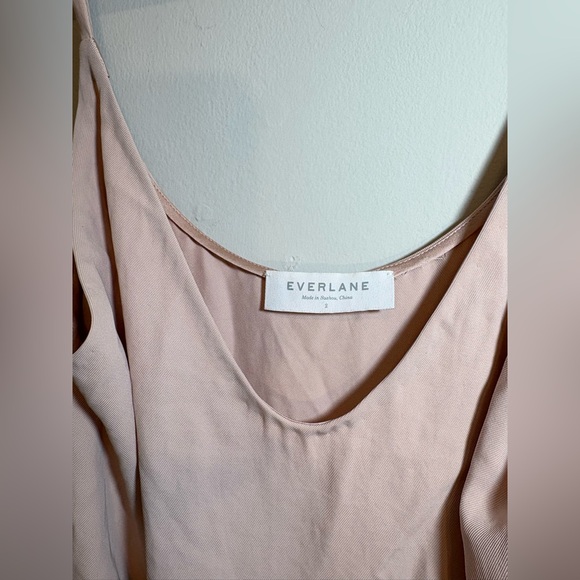 Everlane The Japanese Goweave Slip Dress, Ballet Slipper Pink, Side Slit, 2 - Picture 4 of 6